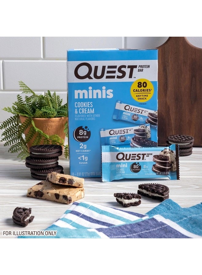 Quest Nutrition أشرطة بروتين ميني كوكيز آند كريم، عالية البروتين، منخفضة الكربوهيدرات، مناسبة لنظام الكيتو الغذائي، 14 قطعة - Image 4