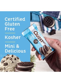 QUEST NUTRITION Mini Cookies & Cream Protein Bars, High Protein, Low Carb, Keto Friendly, 14 Count  - Image 3