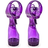 O2COOL O2COOL 2 Pack Deluxe Misting Handheld Portable Misting Fan, Purple  - Image 1