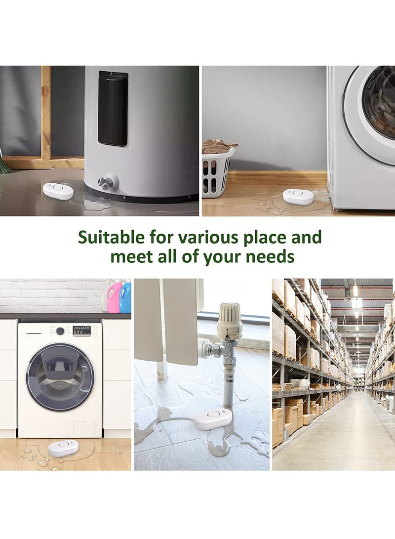 Excefore Water Leak Detector Sensor Alarm, Home Water Flooding Monitor Smart Sink Overflow Monitoring Adjustable Wet Moisture Alert Pipe Leakage Drip Detection Warning - Image 3