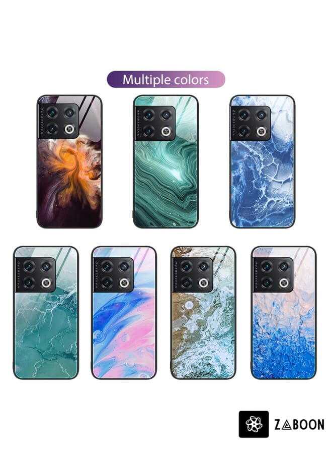 Zaboon Protective Case Cover For OnePlus 10 Pro Marble Pattern Glass Protective - Image 2