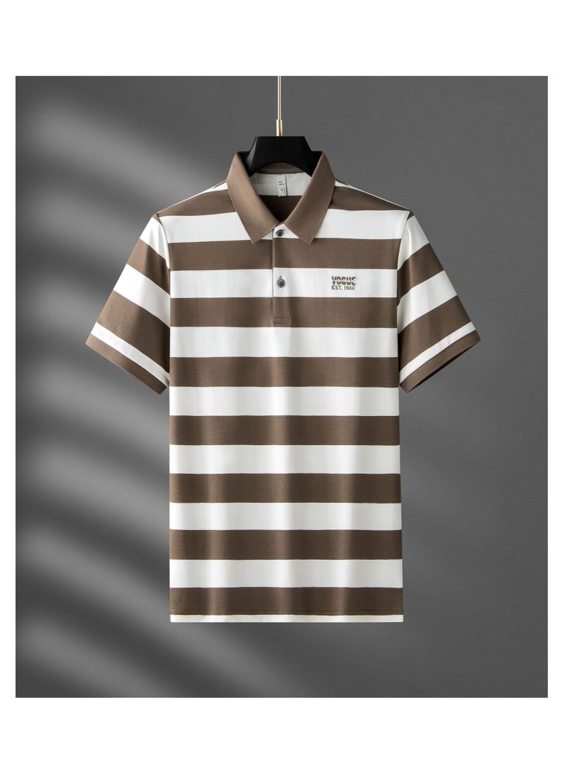 KUYING Business Casual Short Sleeved POLO T-shirt 