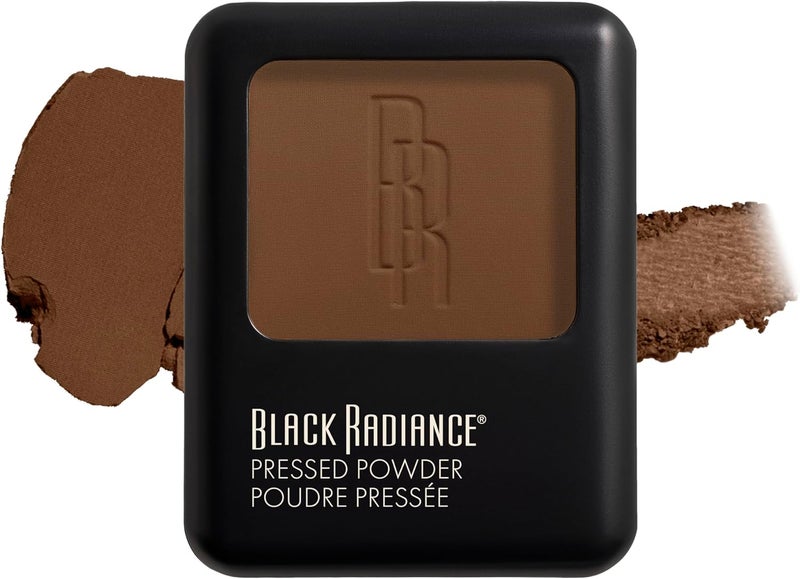 Black Radiance Pressed Powder in Rich Mahogany - Oil-Free Formula for a Natural Matte Finish - Image 1