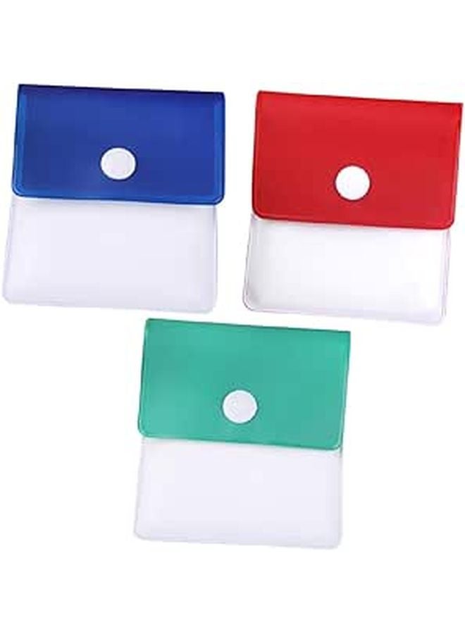 Portable Smoking Ash Pouch Set 3 Pieces Lightweight Travel Ashtray Red Green Blue - Image 1