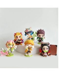 General The Blade of Ghost Destroyer Anime Figure Birth Flower Charcoal Jiro You Bean Love Pillar My Wife Goodwill Model Ornament Tide Play (6-8.5 cm)  - Image 3