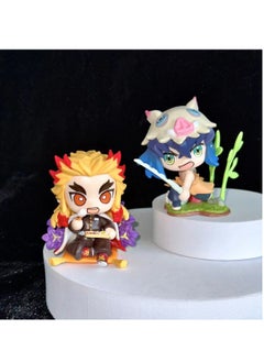 General The Blade of Ghost Destroyer Anime Figure Birth Flower Charcoal Jiro You Bean Love Pillar My Wife Goodwill Model Ornament Tide Play (6-8.5 cm)  - Image 5