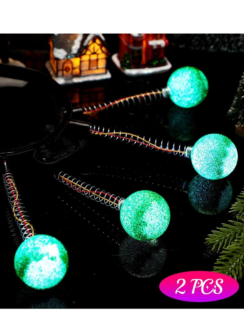 Excefore 2 Pcs Martian Antenna Headband, Light up Alien Headband Glitter Alien Martian Antenna Alien Accessories for Party Cosplay (Green) - Image 5