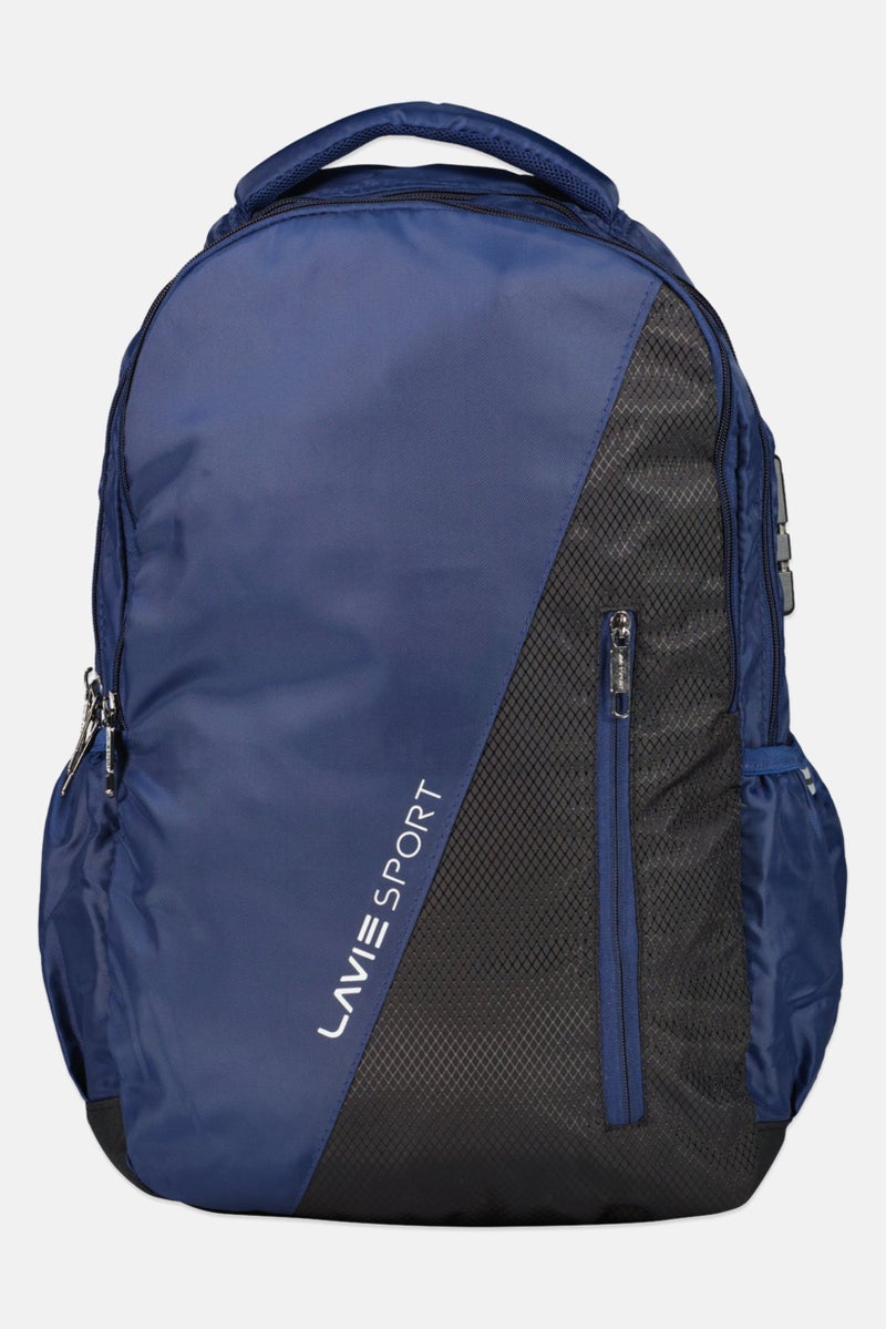 Lavie Men Brand Logo Diagonal Antitheft Laptop Backpack, Multicolor - Image 1