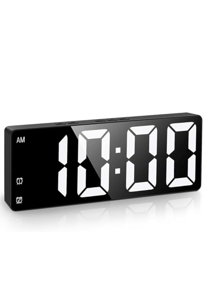 Generic - HASTHIP Digital Clock, Digital Wall Clock, LED Alarm Clock for Bedroom, Electronic Desktop Clock with Temperature Display, Voice Control, 12/24H, Small Clock for Bedroom Decor - Image 1