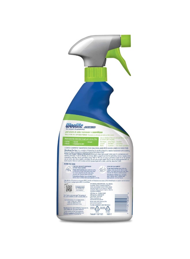 Woolite Advanced Sanitize Carpet Pet Stain and Odor Remover 650 ml 2047371 - Image 2