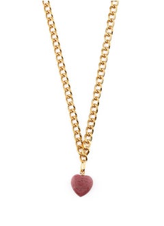ORELIA LONDON SP Heart & Chunky Chain Necklace PINK  - Image 1