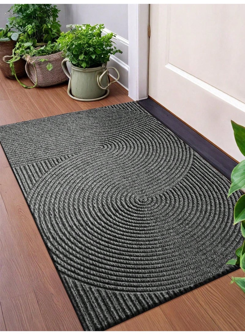ألياف خام RawFiber ممسحة أرجل لحجز الأتربة (45 × 75 سم)، دواسات أبواب قابلة للغسل وغير قابلة للانزلاق، سجادة ترحيب مقاومة للأوساخ وعالية الامتصاص، دواسات أرضية بتصميم نحيف للأبواب الأمامية والخلفية والمداخل. - Image 2
