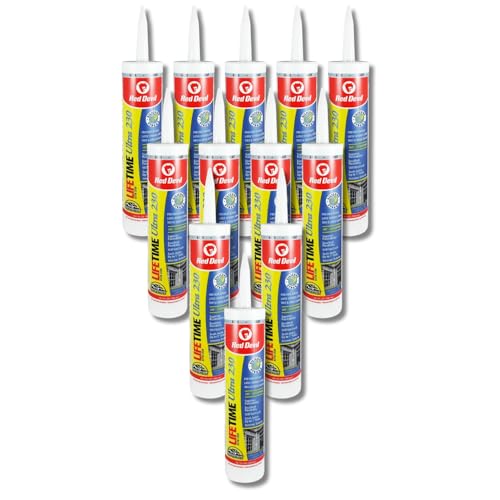 Red Devil 077050 Lifetime Ultra Premium Elastomeric Acrylic Latex Sealant, Gray, 10.1 oz, Pack of 12 - Image 1