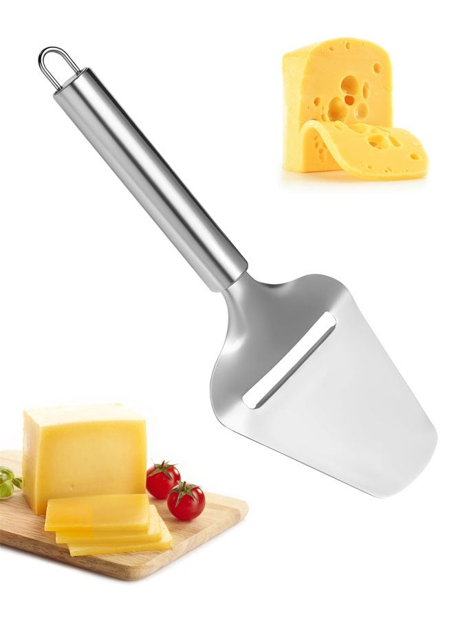قطاعة جبن من الفولاذ المقاوم للصدأ، قطاعة جبن متعددة الوظائف لجميع أنواع الجبن، مبشرة جبن احترافية فضية غير لاصقة للطبخ في المطبخ - Image 1