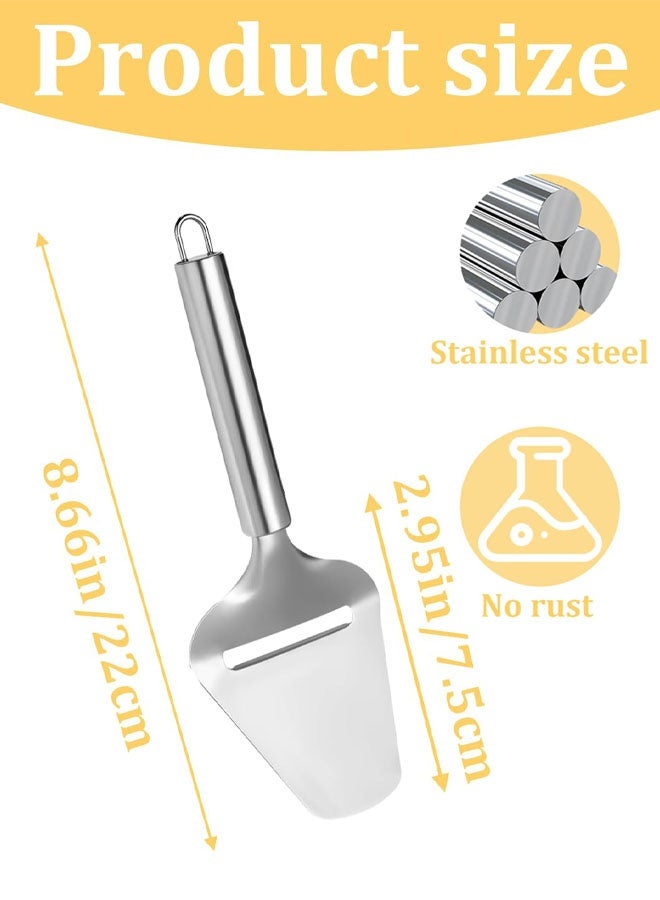 قطاعة جبن من الفولاذ المقاوم للصدأ، قطاعة جبن متعددة الوظائف لجميع أنواع الجبن، مبشرة جبن احترافية فضية غير لاصقة للطبخ في المطبخ - Image 2