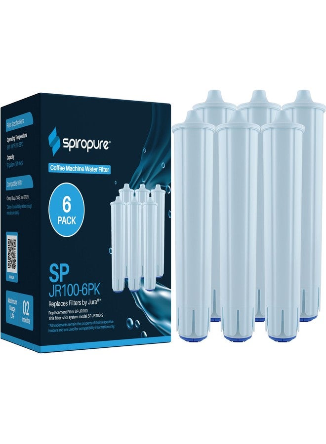 SpiroPure خرطوشة فلتر SpiroPure SP-JR100-6K Jura Clearyl Blue بديل متوافق 67879 Jura Clearyl Filter 71445 Clearyl Blue Water Filter (عبوة من 6 قطع) - Image 1