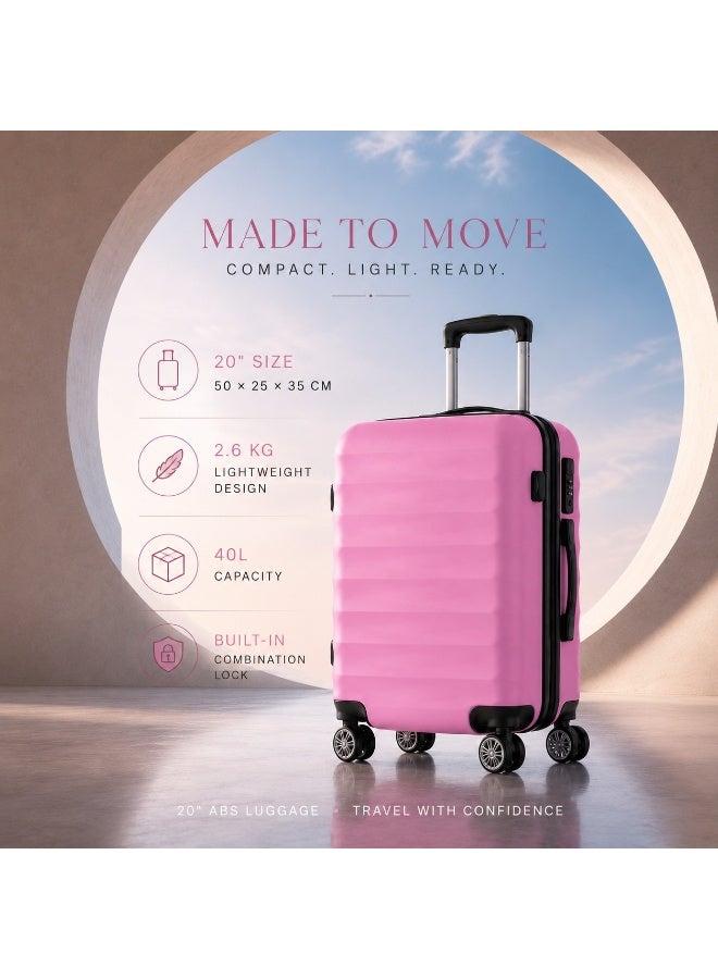 Hard Shell Cabin Luggage Trolley Suitcase with 4 Spinner Wheels, Secure Lock, Spacious Interior and Lightweight Design for Travel - Image 4