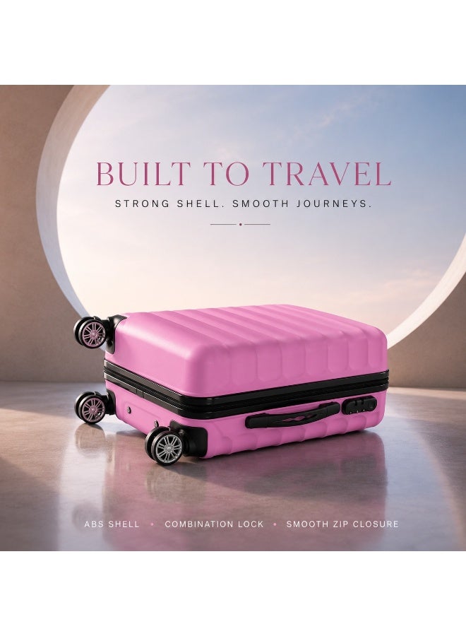 Hard Shell Cabin Luggage Trolley Suitcase with 4 Spinner Wheels, Secure Lock, Spacious Interior and Lightweight Design for Travel - Image 2