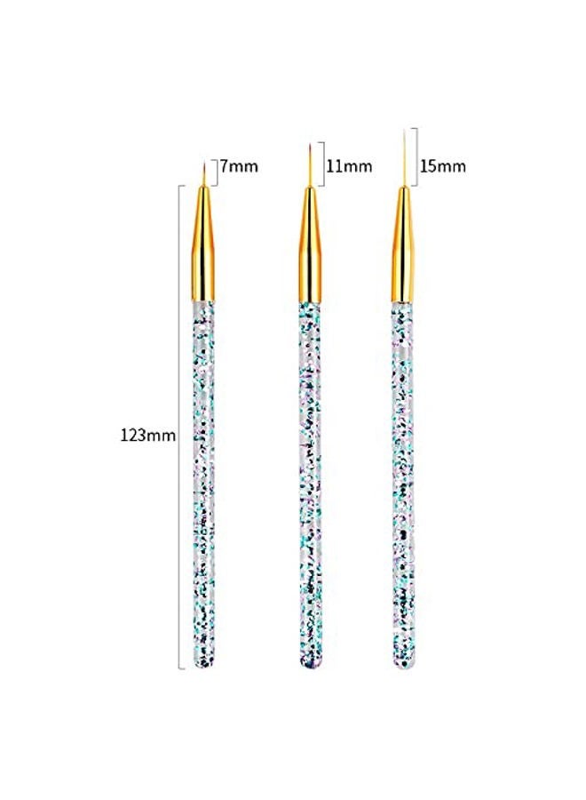 Artdone 31pcs Nail Art Brushes, Nail Art Tool Set, Dotting Tools, Dust Brush,Striping Brushes for Long Lines, Drawing Pen For Gel Polish Design supply - Image 4