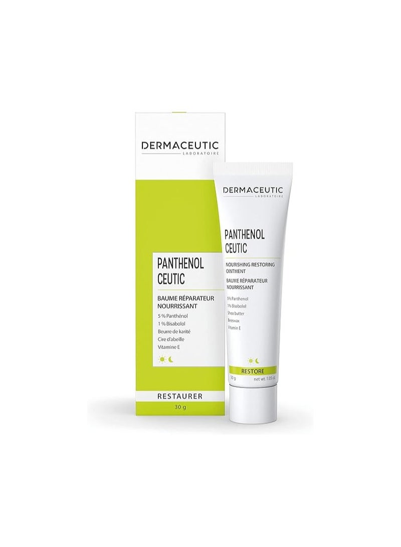 ديرماسوتيك Dermaceutic Panthenol Ceutic - مرهم مغذي ومجدد مع البانثينول وزبدة الشيا وشمع العسل وفيتامين E - راحة فورية للبشرة الجافة والحساسة والمتهيجة - 30 جرام - Image 1