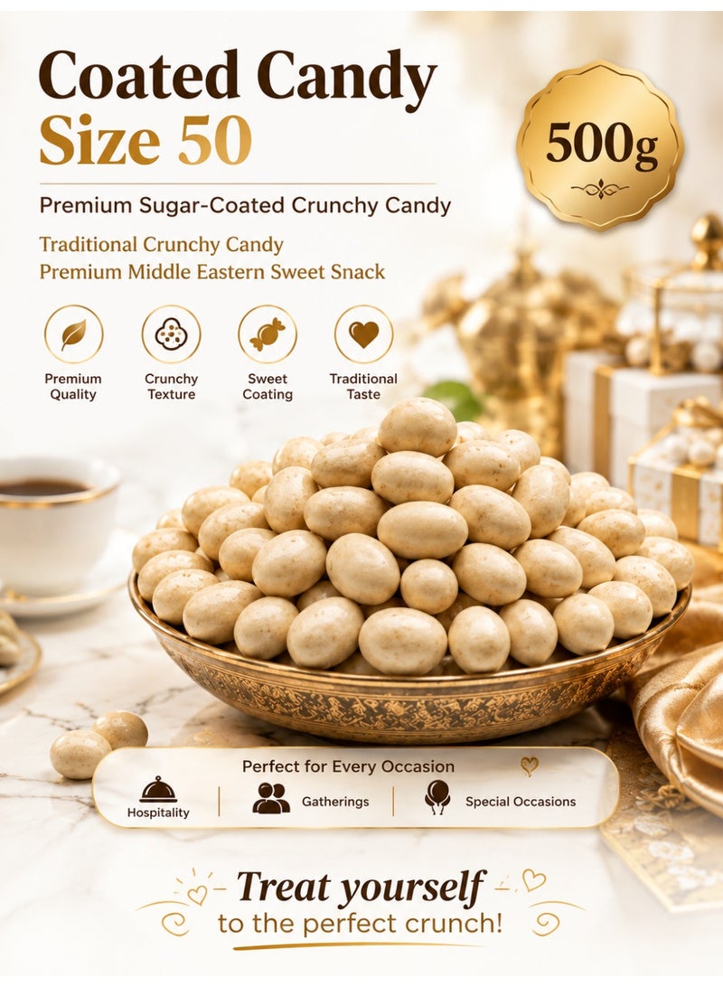 Palestinian Coated Candy Size 50 – Premium Sugar-Coated Crunchy Candy Size 50 – Traditional Crunchy Candy – Premium Middle Eastern Sweet Snack – 500gSugar Coated Crunchy Candy – Premium Middle Eastern Sweet Snack – Ideal for Hospitality, Gatherings and Special Occasions – 500g - Image 3