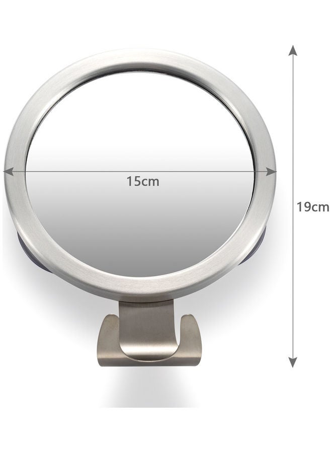 Loquat Fogless Shaving Mirror with Razor Hook Silver 20 x 3 x 15cm  - Image 2