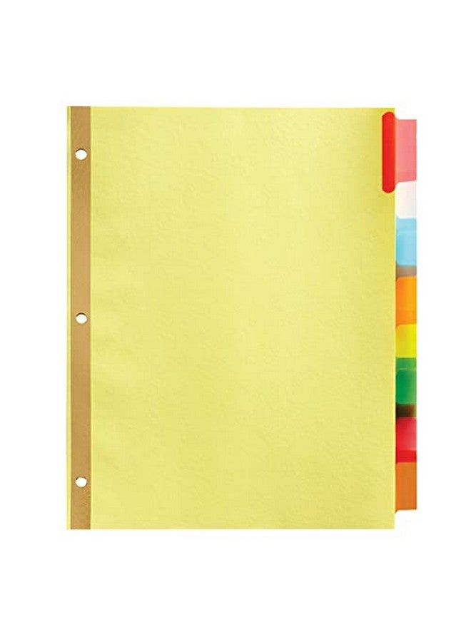 Insertable Dividers With Big Tabs, Buff, Assorted Colors, 8-Tab, Pack Of 4 Sets, 14778