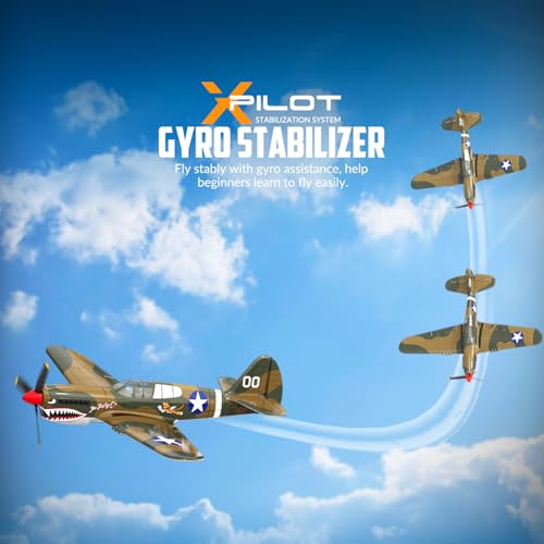 volantexrc RC Plane 4 Channel Remote Control Airplane Fighter P40 with Aileron 6Axis Gyro Aerobatics for Adults - Image 5