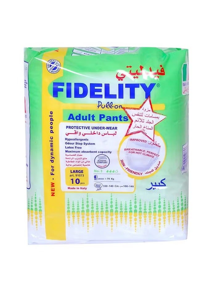 Fidelity Adult Pull-On Pants, Large, 10'S - Image 1