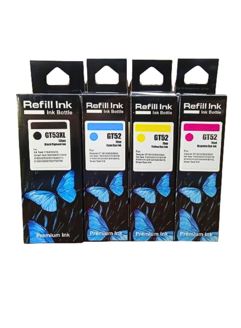 Terabyte GT53XL GT52 Ink Bottle for H Ink Tank 319 410 419 Smart Tank 500 502 508 511 514 515 518 519 530 531 532 533 538 571 615 618 655 720 750 790 DeskJet GT 5810 5820 5822 115 118 310 311  - Image 1
