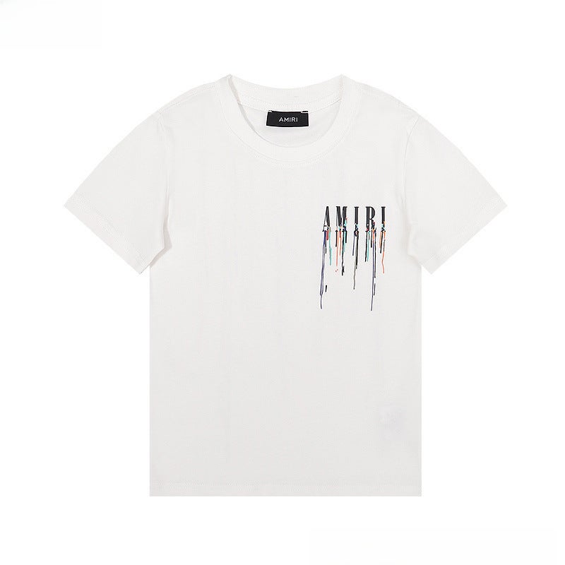 Amiri Letter Print Cotton Tee Unisex Oversized Hip-hop White  - Image 3