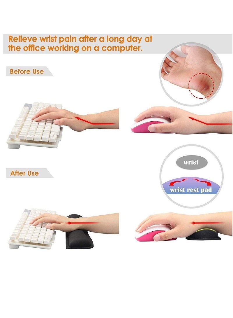 Y&D Mouse Pad Keyboard Wrist Rest Support - Ergonomic for Office, Computer, Laptop, Mac Premium Quality, Durable, Lightweight Comfortably Typing Pain Relief and Repair  - Image 2