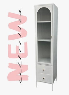 Living Glass Door Storage Cabinet With Steel Frame 180 CM  - Image 4