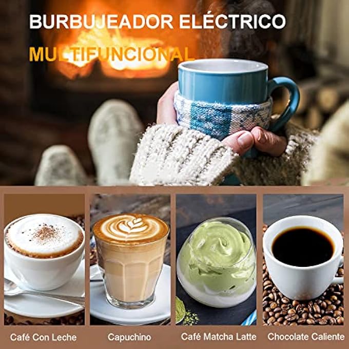 Bauihr Milk Frother Mini Milk Mixer Usb Rechargeable Foam Whisk For Coffee 3 Adjustable Speeds With 3 Stainless Steel Whisks For Latte Cappuccino Coffee Hot Chocolate M - Image 5