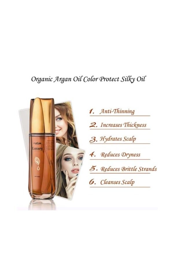 MaxCare Luxury Moroccan Argan Color Protect Silky Hair Oil 60ml - Image 5