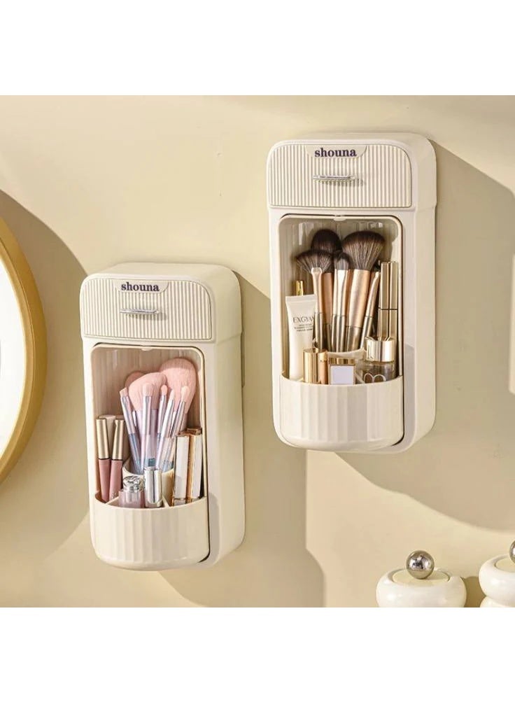 Generic Makeup Organizer Holder – Multi-Compartment Cosmetic Storage Box for Brushes, Lipsticks, Skincare & More | Compact Vanity Organizer for Bathroom or Dresser (Clear/White/Marble) - Image 2
