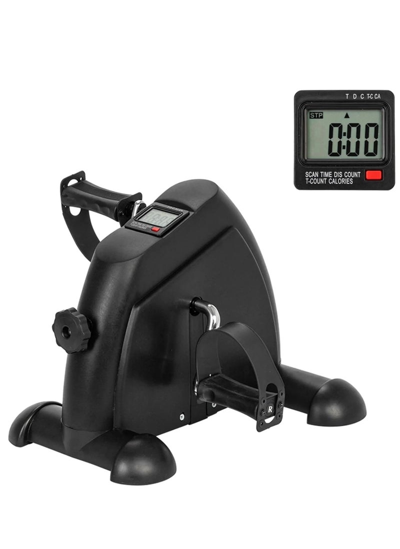 Bukela Under Desk Bike Pedal Exerciser, Mini Exercise Bike Portable Peddler Sitting for Seniors with LCD Display Foot Cycle Arm & Leg Bike Pedals Exerciser with Anti-Skid Mat for Home Office  - Image 1