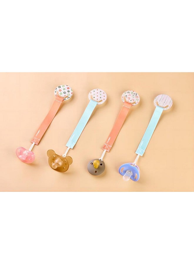LANEYLI Pacifier Clip, Neutral Baby Paci Clip For Boys And Girls, Diy Pacifier Clip Supplies, Suitable For Attaching Teethers, Toys, Burp Cloths, Swaddles, Blankets (Hand Painted Dot & Heart, Clip)  - Image 2