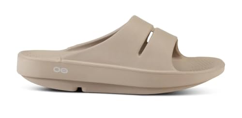 OOFOS OOahh Recovery Slide - Women’s and Men’s (Nomad Beige, US Footwear Size System, Adult, Women, Numeric, Medium, 11) - Image 2