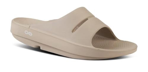 OOFOS OOahh Recovery Slide - Women’s and Men’s (Nomad Beige, US Footwear Size System, Adult, Women, Numeric, Medium, 11) - Image 1