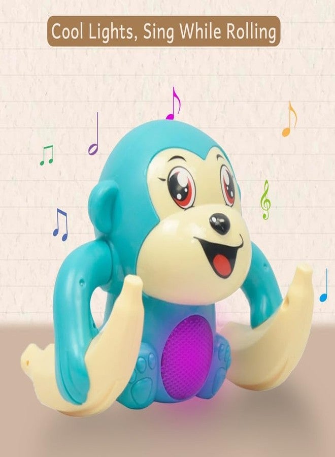 RPC99 Dancing Monkey Musical Toy for Kids Baby Spinning Rolling Doll Tumble Toy with Voice Control Musical Light and Sound Effects with Sensor - ISI Mark - Multicolor - Image 4
