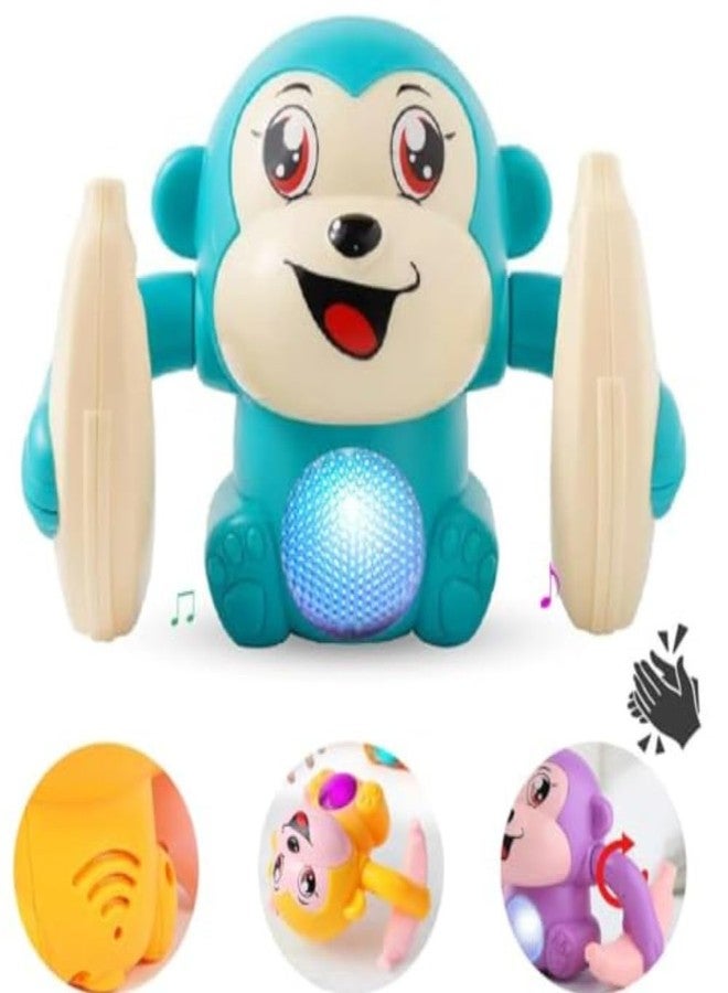RPC99 Dancing Monkey Musical Toy for Kids Baby Spinning Rolling Doll Tumble Toy with Voice Control Musical Light and Sound Effects with Sensor - ISI Mark - Multicolor - Image 1