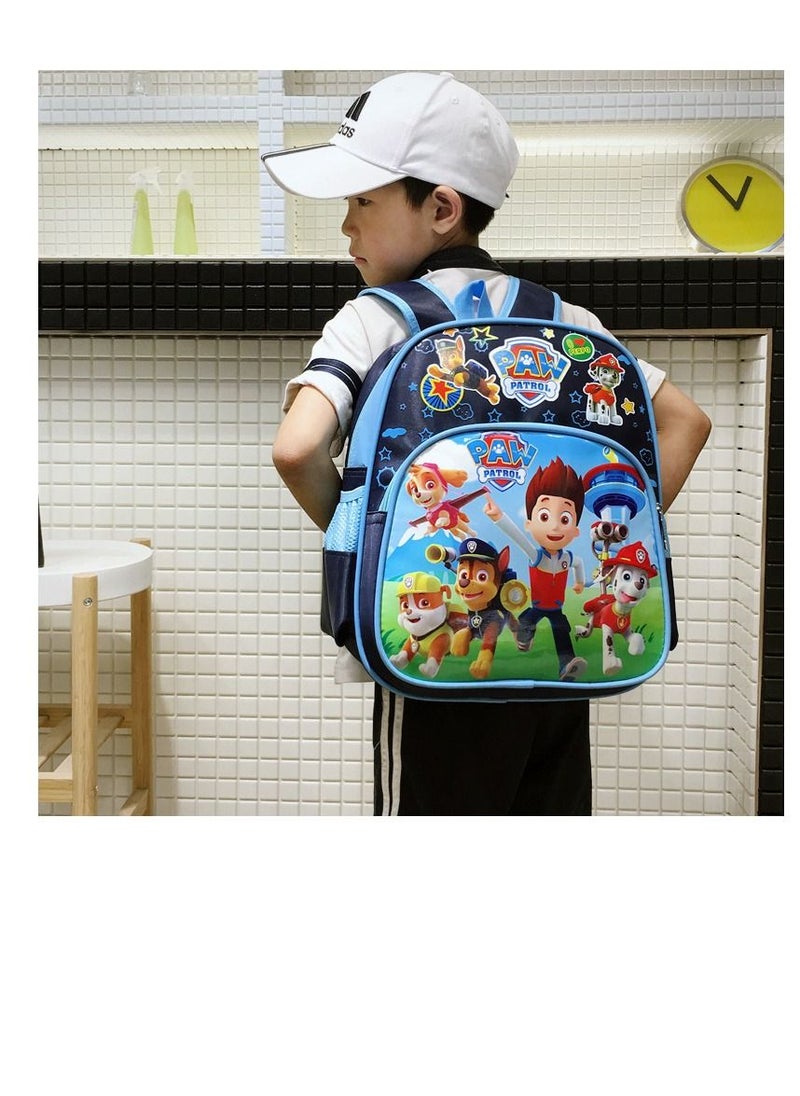 Y&D - Paw Patrol Kids Childrens Backpack School Rucksack Travel Bag Boys Girls With Side Mesh Pocket Girls（Dark Blue） - Image 1