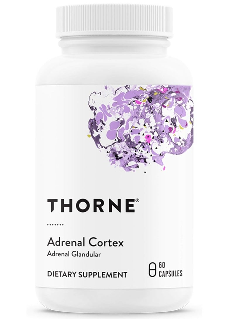 قشرة الغدة الكظرية - مكمل لقشرة الغدة الكظرية البقري لإدارة الكورتيزول، 60 كبسولة