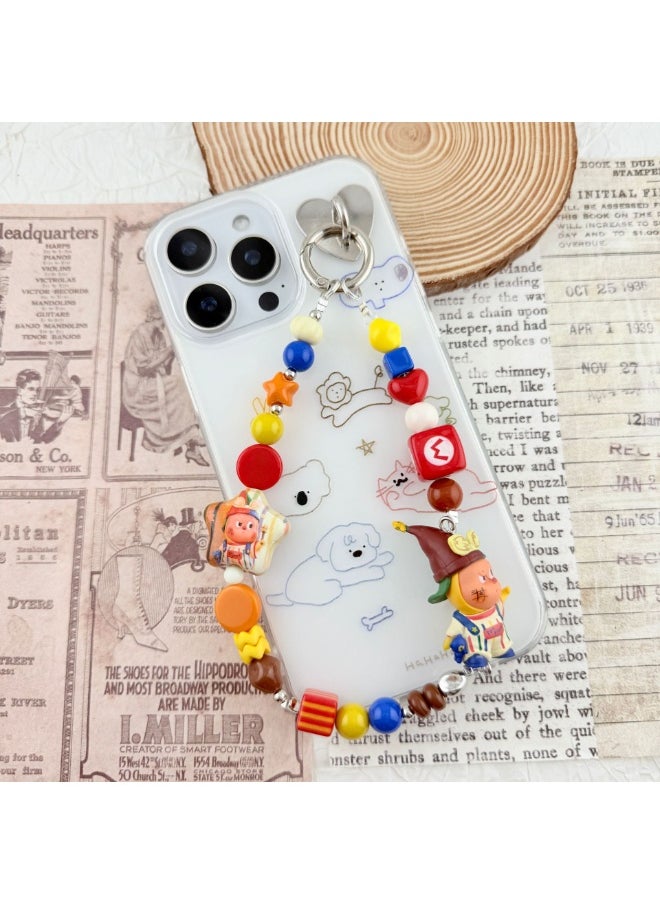 NIBEMINENT Phone Charm/ Chain Strap for Women Girls， Cute Cartoon Characters Cell Phone Case Lanyard Wrist Strap 