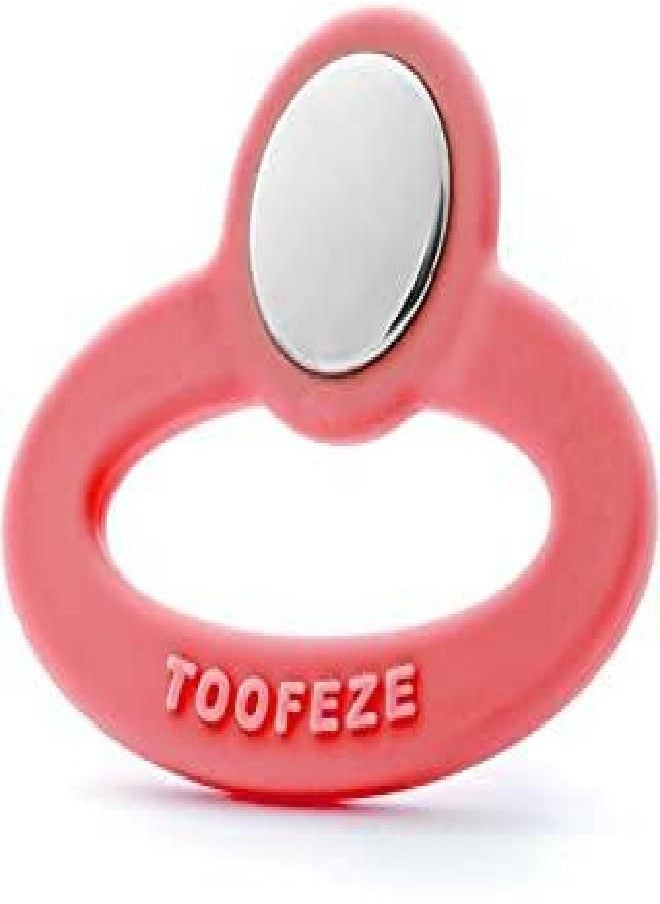 Toofeze - Toofeze Ice Cold Baby Teether Toy - Fast Pain Relief - All Natural Silicone and Stainless - Ages 3 mos+ (Coral Pink) - Image 1