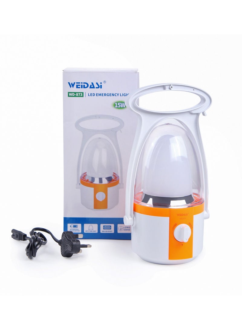 WEIDASI Rechargeable LED Camping Lantern Orange White  15W - Image 5