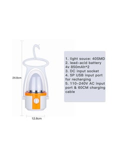 WEIDASI Rechargeable LED Camping Lantern Orange White  15W  - Image 2