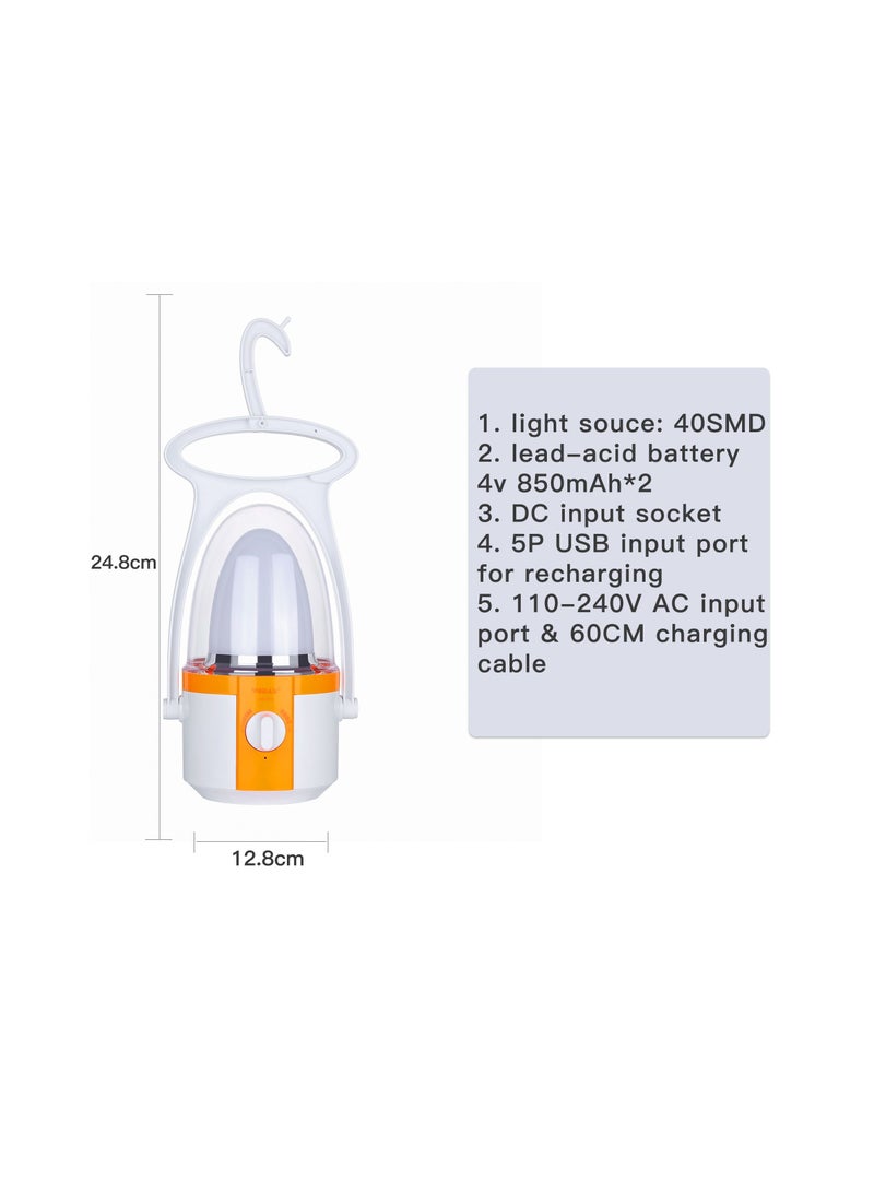WEIDASI Rechargeable LED Camping Lantern Orange White  15W - Image 2