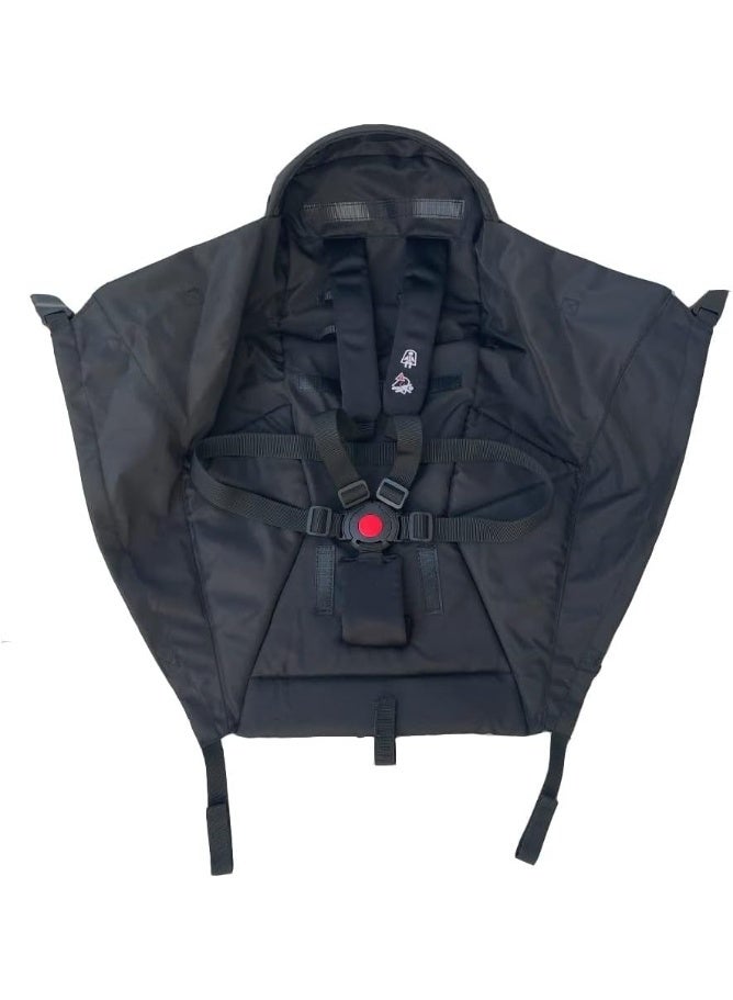 يويو وسادة مقعد بديلة لملحقات عربة الأطفال متوافقة مع Babyzen YOYO YOYO+ YOYO2 (أسود) - Image 1